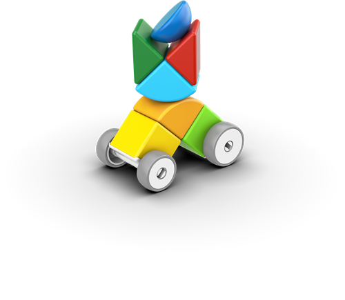 Geomag Magicube Cars Recycled 13-delig | Magnetisch voertuigspeelgoed 1-5 jaar-2