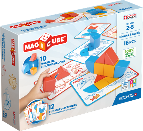 Geomag Magicube Recycled Blocks & Cards 16 pcs