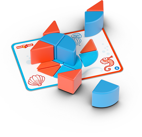 Geomag Magicube Blocks & Cards Recycled 16-delig | Educatief magnetisch speelgoed 1-5 jaar-2