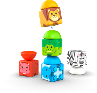 Geomag Magicube Stacking Safari 10-delig | Magnetisch speelgoed | 1-5 jaar-3