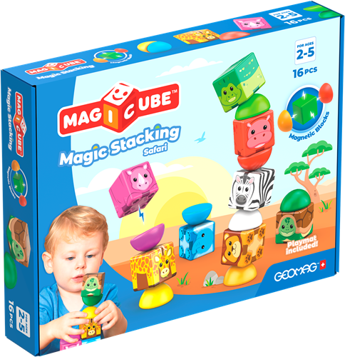 Geomag Magicube Blocks Stacking Safari 16