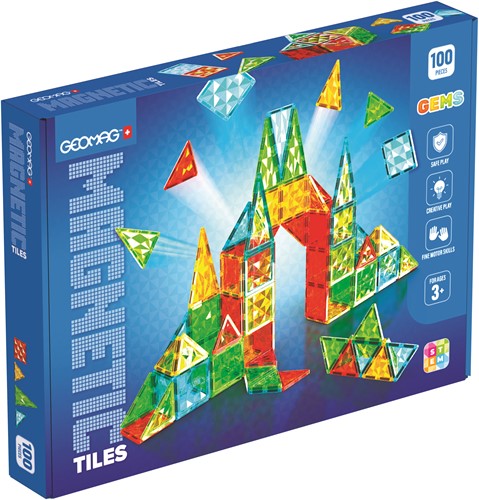 Geomag Magnetic Tiles Gems 100  pcs