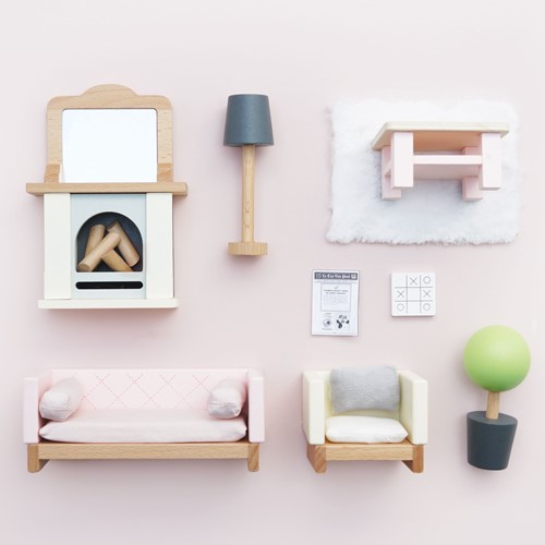 LTV - Wooden Dolls house Living Room - FSC 100%-3