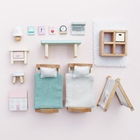 LTV - Wooden Dolls house Child's Bedroom Furn - FSC 100%-3