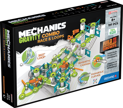 Geomag Mechanics Gravity Recycled Combo Race & Loop 197  pcs
