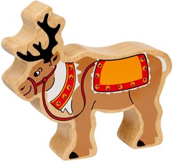 Lanka Kade - Natuurlijk bruin rendier met teugels