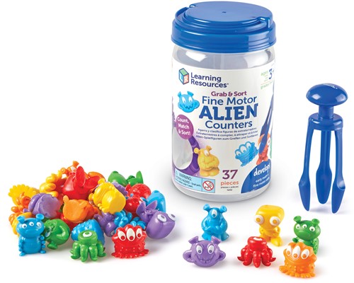 Learning Resources - Grab & Sort Fine Motor Alien Counters