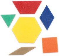 Learning Resources - Plastic Pattern Blocks, 0.5 cm (Set of 250)-2