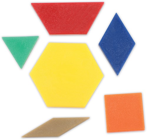 Learning Resources - Plastic Pattern Blocks, 0.5 cm (Set of 250)-2
