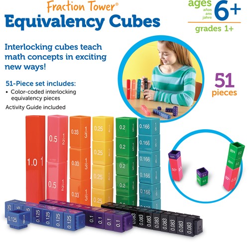 Learning Resources - Fraction Tower® Equivalency Cubes-3