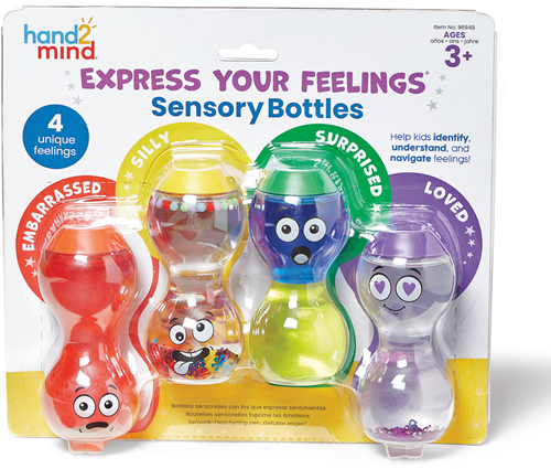 Learning Resources - Express Your Feelings™ Sensory Bottles Embarassed, Silly, Surprised, Loved-2