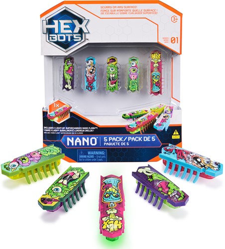 HexBots - Nano Gift Pack 5-pack (1x Flash Nano, 4x Nano)