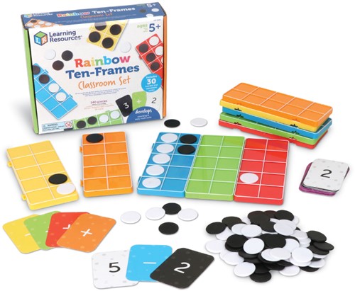 Learning Resources - Rainbow Ten-Frames Classroom Set