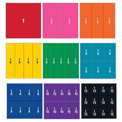 Learning Resources - Double-Sided Magnetic Demonstration Rainbow Fraction® Squares