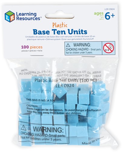 Learning Resources - Plastic Base Ten Units (Set of 100)