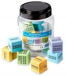 Learning Resources - Ten Frames Dice, Set of 12