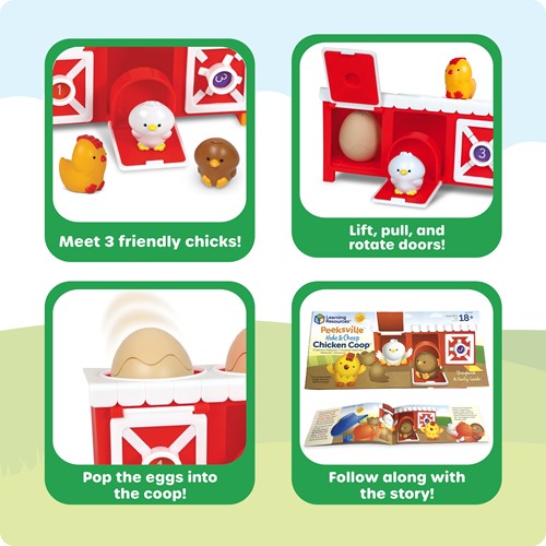 Learning Resources - Peeksville™ Hide & Cheep Chicken Coop™-3