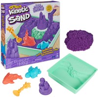 Kinetic Sand - Zandbak-Set Met 454 gram Paars Speelzand Opbergzandbak 4 Vormen En Gereedschap
