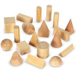 Learning Resources - Wooden Geometric Solids (Set of 19)