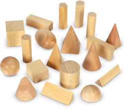 Learning Resources - Wooden Geometric Solids (Set of 19)