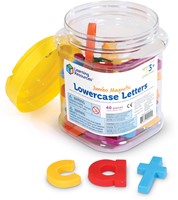 Learning Resources - Jumbo Lowercase Magnetic Letters, Set of 40