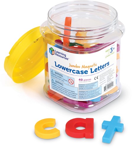 Learning Resources - Jumbo Lowercase Magnetic Letters, Set of 40