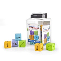 Learning Resources - Multiple Representation Fractions Dice, Set of 16
