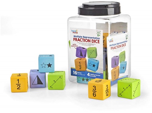 Learning Resources - Multiple Representation Fractions Dice, Set of 16