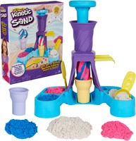 Kinetic Sand - Softijsjes Speelset Met 396 gram Speelzand In Blauw Roze En Wit - 2 Ijshoorntjes En 2 Stuks Gereedschap