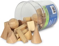 Learning Resources - Wooden Geometric Solids (Set of 19)-2