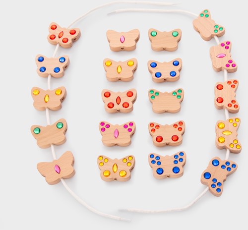 Tickit Vlinder Rijgjuwelen FSC 100% - Pk20