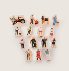 Tickit Houten "Mensen Die Ons Helpen" Blokken FSC 100% - Pk15