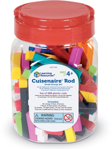 Learning Resources - Cuisenaire® Rods, Small Group Set, Plastic (Set of 155)