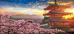 Diamond Dotz - Mount Fuji And Chureito Pagoda At Sunset, Japan