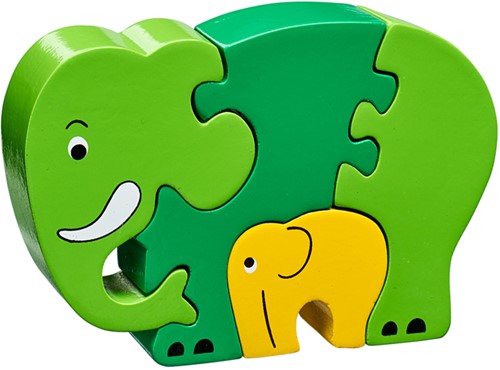 Lanka Kade - Baby Puzzel  - Olifant met Jong (4)