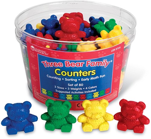Learning Resources - Three Bear Family® Counters (Set of 80)