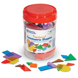 Learning Resources - Translucent Geometric Shapes (Set of 408)
