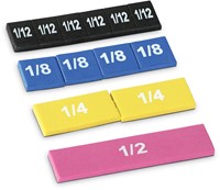 Learning Resources - Rainbow Fraction® Soft Foam Magnetic Tiles-2
