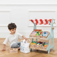 LTV - Wooden Market Stall & Fruit Play Food Crate - FSC 100%-3