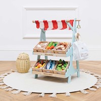 LTV - Wooden Market Stall & Fruit Play Food Crate - FSC 100%-2