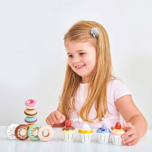 LTV - Wooden Cupcake Play Food Set - Original Version-3