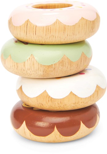 LTV - Wooden Doughnut Play Food Set - Original Version-2