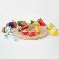 LTV - Wooden Chopping Board & Sliceable Play Food - FSC 100%-3