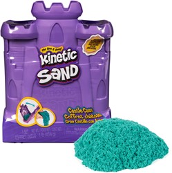 Kinetic Sand - Zandkasteelvorm Met 453 gram Blauwgroen Speelzand - Multifunctioneel Speel En Opbergbak