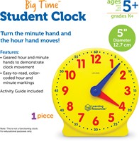 Learning Resources - Big Time® Learning Clocks® Student Clock-3
