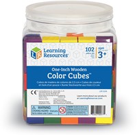 Learning Resources - Wooden Colour Cubes™ (Set of 102)-3