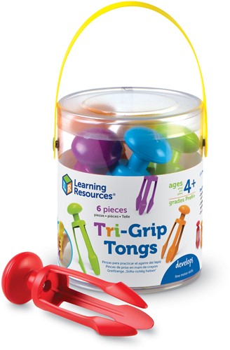 Learning Resources - Tri-Grip Tongs (Set of 6)