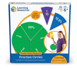 Learning Resources - Double-Sided Magnetic Demonstration Rainbow Fraction® Circles
