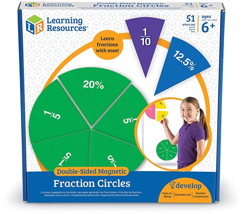 Learning Resources - Double-Sided Magnetic Demonstration Rainbow Fraction® Circles