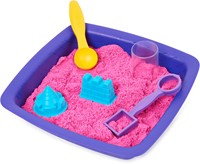 Kinetic Sand - Shimmer, Zandkasteel-Set Met 453 gram Roze Glinsterend Speelzand 3 Vormpjes En 2 Stuks Gereedschap-2